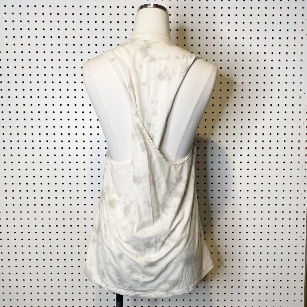 Lululemon | RARE Tie Dye Twist Back Muscle Tank, High neck, Gray and White